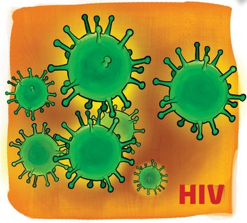 HIV virus illustration